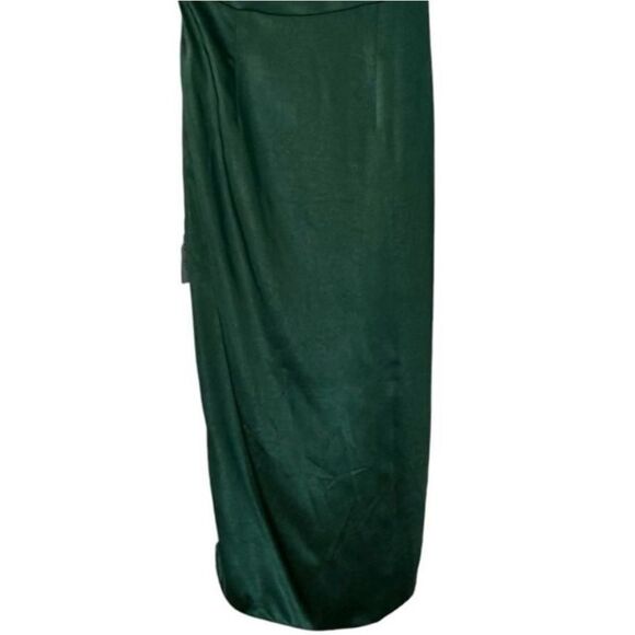 Elliatt Cassini Forest Green One Shoulder Cocktail Dress | Size M - Picture 5 of 10